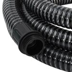 vidaXL Tuyau d'aspiration avec raccords en laiton noir 1 1" 20 m PVC