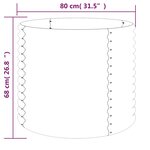 Vidaxl jardinière acier enduit de poudre 80x80x68 cm anthracite