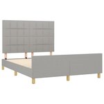 vidaXL Cadre de lit sans matelas gris clair 140x200 cm tissu