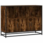 vidaXL Buffet chêne fumé 100x35x76 cm bois d'ingénierie
