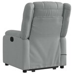 vidaXL Fauteuil inclinable de massage électrique Gris clair Tissu
