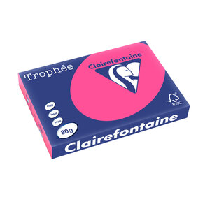 Ramette 500 Feuilles Papier 80g A3 420x297 mm fluo rose TROPHÉE