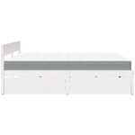 vidaXL Lit avec tiroirs et matelas blanc 180x200 cm bois massif de pin