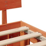 vidaXL Cadre de lit avec tiroirs - Brun ciré - 140 x 190 cm - Bois de pin massif