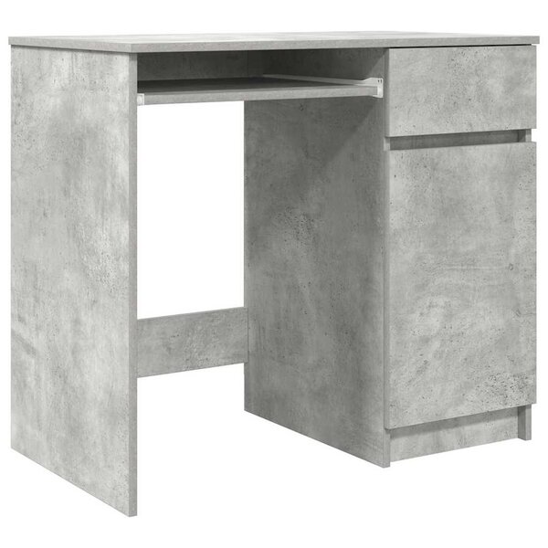 vidaXL Bureau gris béton 86x49x76 cm bois d'ingénierie