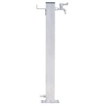 vidaXL Colonne à eau de jardin 60 cm acier inoxydable carré