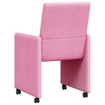 vidaXL Chaises de salle à manger 2 Pièces Rose 57 x 66 x 94 cm tissu