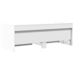 vidaXL Lit de jour avec tiroirs blanc 100x200 cm bois d'ingénierie
