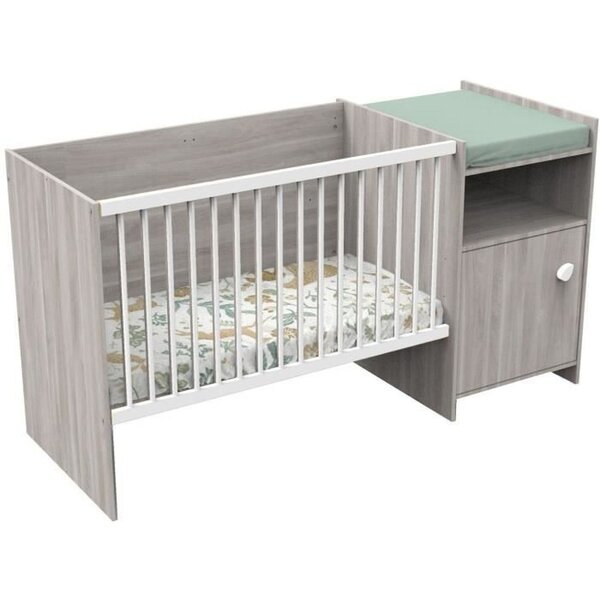 Lit bébé combiné - 120 x 60 cm - Evolutif en 90 x 190 cm