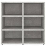 vidaXL Armoire à chaussures Gris béton 52 5x30x50 cm