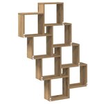 vidaXL Étagère murale en forme de cube chêne artisanal 90x15x119 5 cm