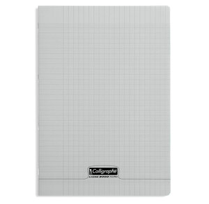 Cahier piqué POLYPRO 21x29 7 cm 96p séyès 90g Gris CALLIGRAPHE