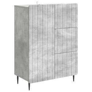 vidaXL Buffet Gris béton 66 x 34 5 x 91 5 cm Bois d'ingénierie