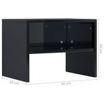 vidaXL Table de chevet Noir brillant 40 x 30 x 30 cm Aggloméré