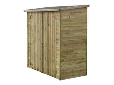 ABRI JARDIN BOIS ADOSSABLE LIPKI - 1.79 X 0.90 X 1.78/1.87 m