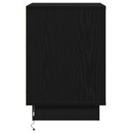 vidaXL Tables de chevet avec lumières LED 2 Pièces Noir 39x34 5x50 cm