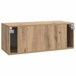 vidaXL Meuble TV mural 78 5 x 31 x 30 cm Chêne artisanal