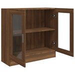 vidaXL Armoire à vitrine Chêne marron 82 5x30 5x80cm Bois d'ingénierie
