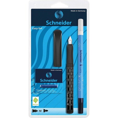 Set stylo à plume easy + effaceur + 6 cartouches coloris aléatoire schneider