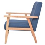 vidaXL Fauteuil Bleu Tissu