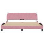 VidaXL Cadre de lit avec tête de lit Dover rose 180x200cm velours