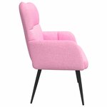 vidaXL Sofa 2 places Rose 115 x 61 x 87 cm Tissu