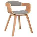 vidaXL Chaise à manger Taupe Bois courbé et tissu