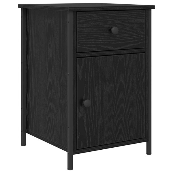 vidaXL Table de Chevet Chêne Noir 40x42x60 cm Bois d'ingénierie