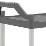 vidaXL Chariot à 3 niveaux gris 81x41x92 cm aluminium