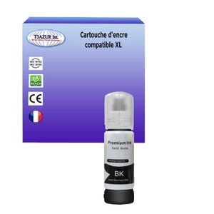 Cartouche Compatible pour Epson EcoTank ET-2720, ET-2721, ET-2726, ET-2810, ET-2811, ET-2812, ET-2814 remplace EEpson 104 (C13T00P140) Noire - T3AZUR