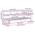vidaXL Lit avec étagère en chêne Sonoma 75x190 cm en bois reconstitué