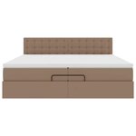 VidaXL Cadre de lit ottoman et matelas cappuccino 200x200cm similicuir