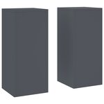 vidaXL Supports de Plantes Extérieurs Pilier 2 Pièces Anthracite 24x24x55 cm Acier