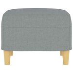 vidaXL Repose-pied Gris clair 60x50x41 cm Tissu