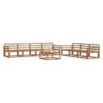 vidaXL Ensemble de canapés d'extérieur 8 Pièces Naturel