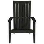 vidaXL Chaise de jardin Adirondack noir polypropylène