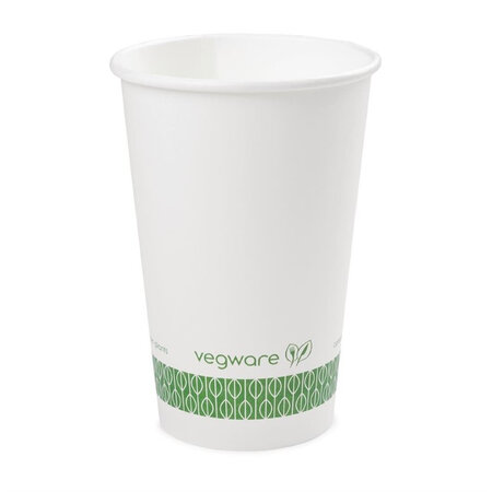 Gobelets compostables pour boissons chaudes 45 5 cl - lot de 1000 - vegware -  - papier x128mm