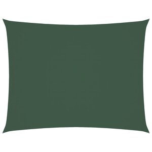 vidaXL Voile de parasol tissu oxford rectangulaire 4x5 m vert foncé