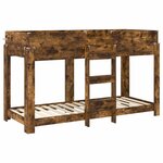 vidaXL Lit Superposé pour Enfants Chêne fumé 75 x 190 cm