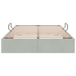 vidaXL Cadre de lit ottoman Gris clair 120 x 200 cm Velours