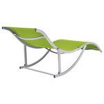 vidaXL Chaises longues pliables 2 Pièces Vert Textilène