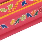 vidaXL Table basse rose bois de manguier massif peint à la main