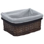 vidaXL Ensemble de paniers gigognes 3 Pièces Marron Saule