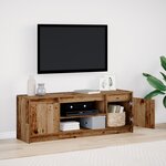 vidaXL Meuble TV avec LED - Bois ancien  139 5x34x50 cm  fait en bois d'ingénierie.