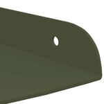 vidaXL Étagère flottante avec étagère 2 Pièces Vert olive 24 x 24 x 2 cm