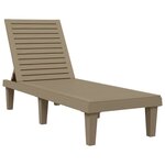 vidaXL Chaises longues 2 Pièces marron clair 155x58x83 cm polypropylène