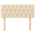 vidaXL Tête de lit Crème 100x7x78/88 cm Tissu