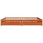 vidaXL Cadre de lit Cire marron 140 x 200 cm Bois de Pin Massif