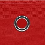 vidaXL Boîtes de rangement avec couvercles 10 Pièces 28x28x28 cm Rouge