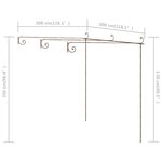 vidaXL Pergola de jardin Marron antique 3x3x2 5 m Fer